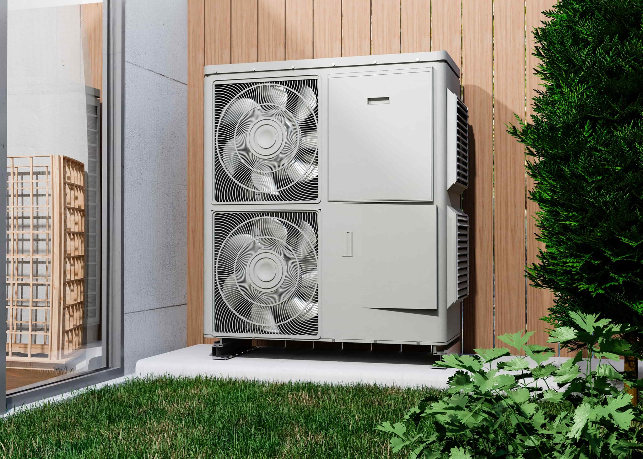 Professional central heating installation in progress