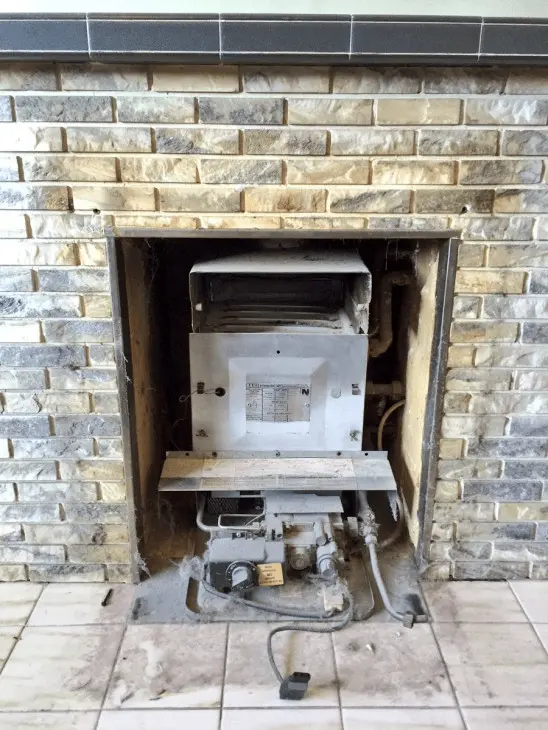 Professional central heating installation in progress