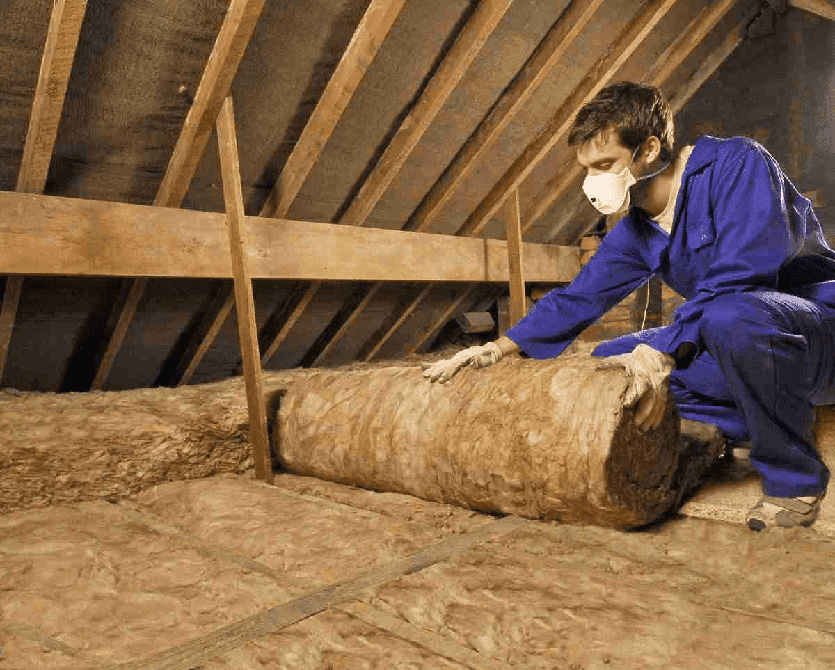 Professional central heating installation in progress