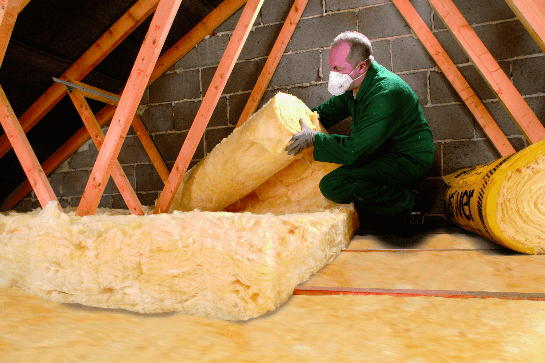 Professional central heating installation in progress